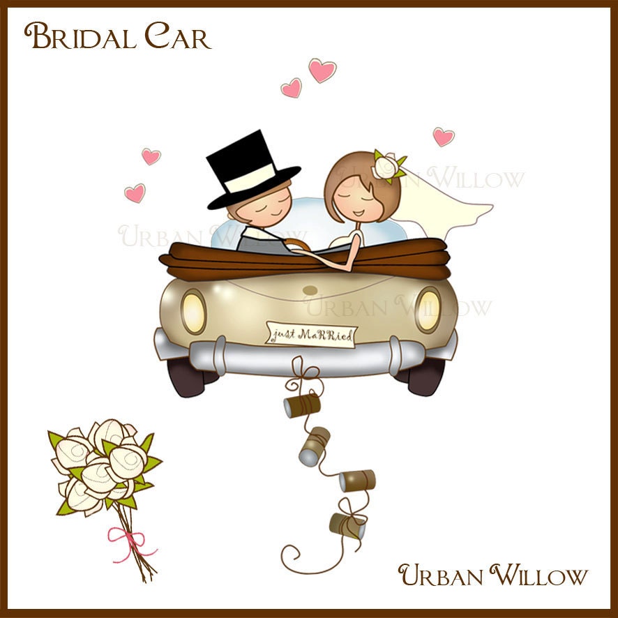 Detail Just Married Auto Bilderrahmen Nomer 5