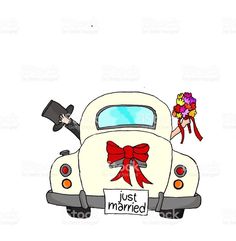 Detail Just Married Auto Bilderrahmen Nomer 7