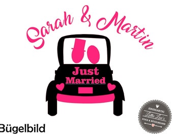 Detail Just Married Auto Bilderrahmen Nomer 8