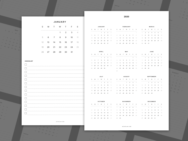 Detail Minimalistischer Kalender Nomer 8