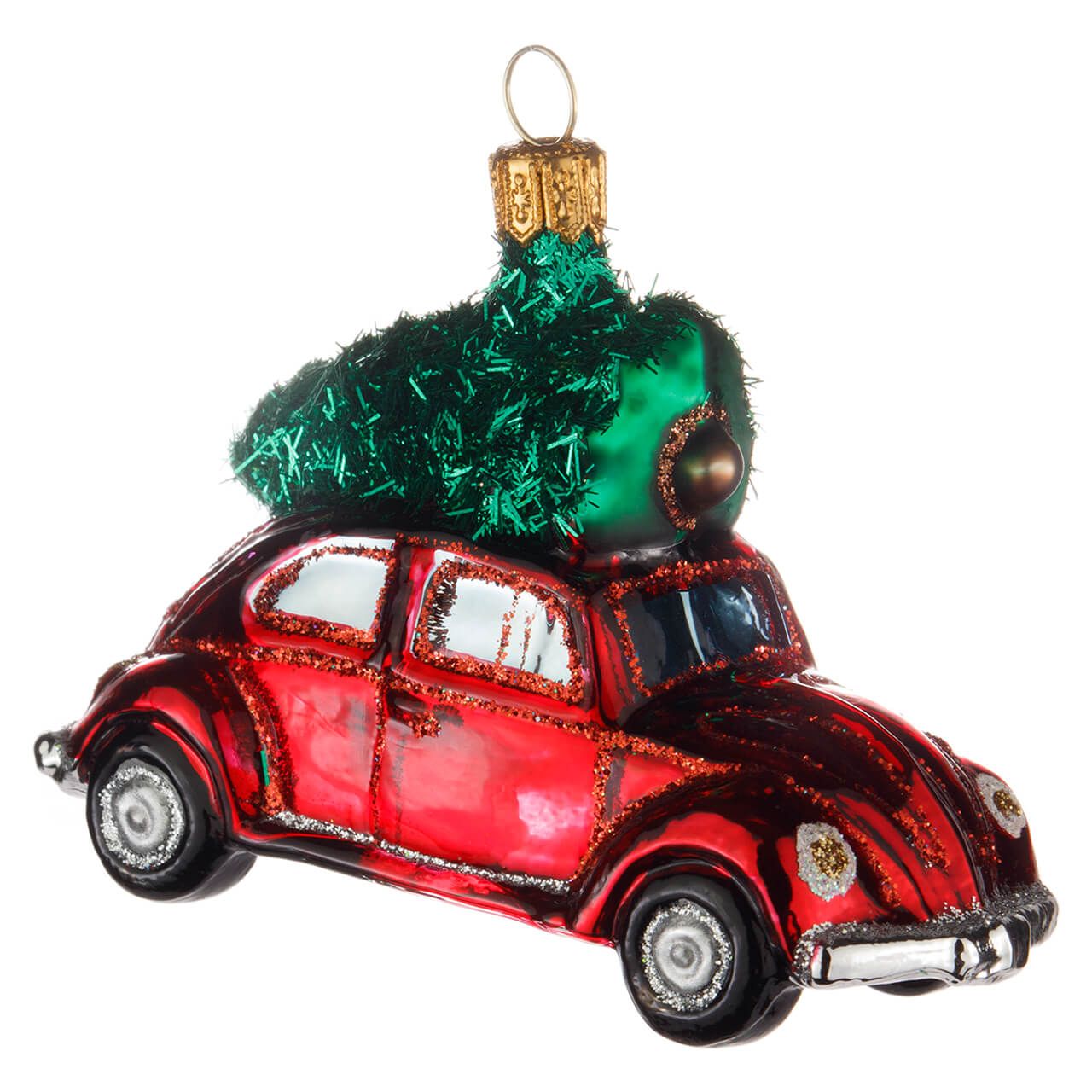 Rotes Auto Mit Weihnachtsbaum - KibrisPDR