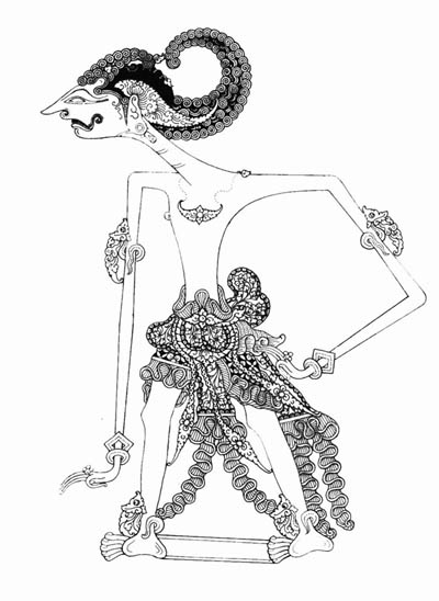 Detail Gambar Wayang Arjuna Hitam Putih Nomer 16