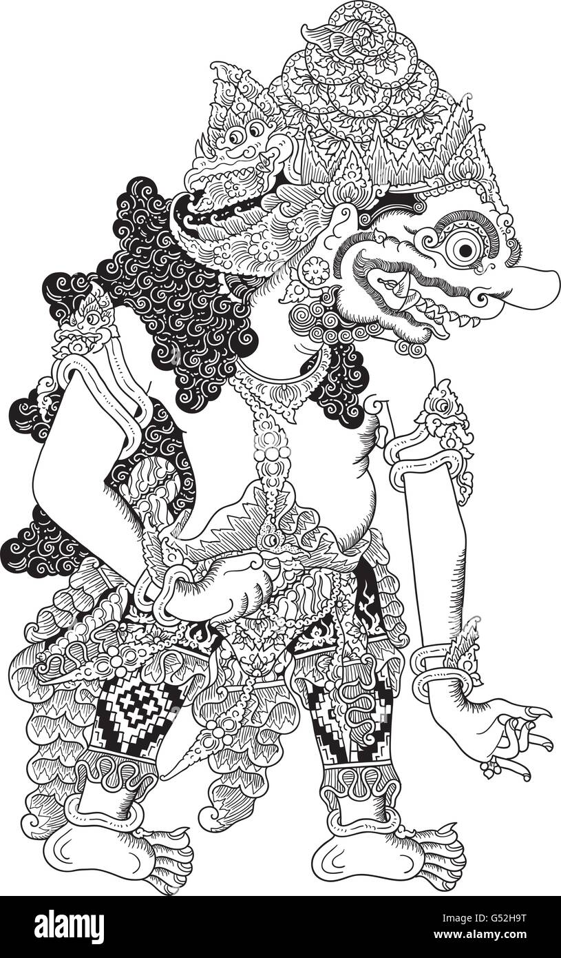 Detail Gambar Wayang Batara Kala Nomer 2