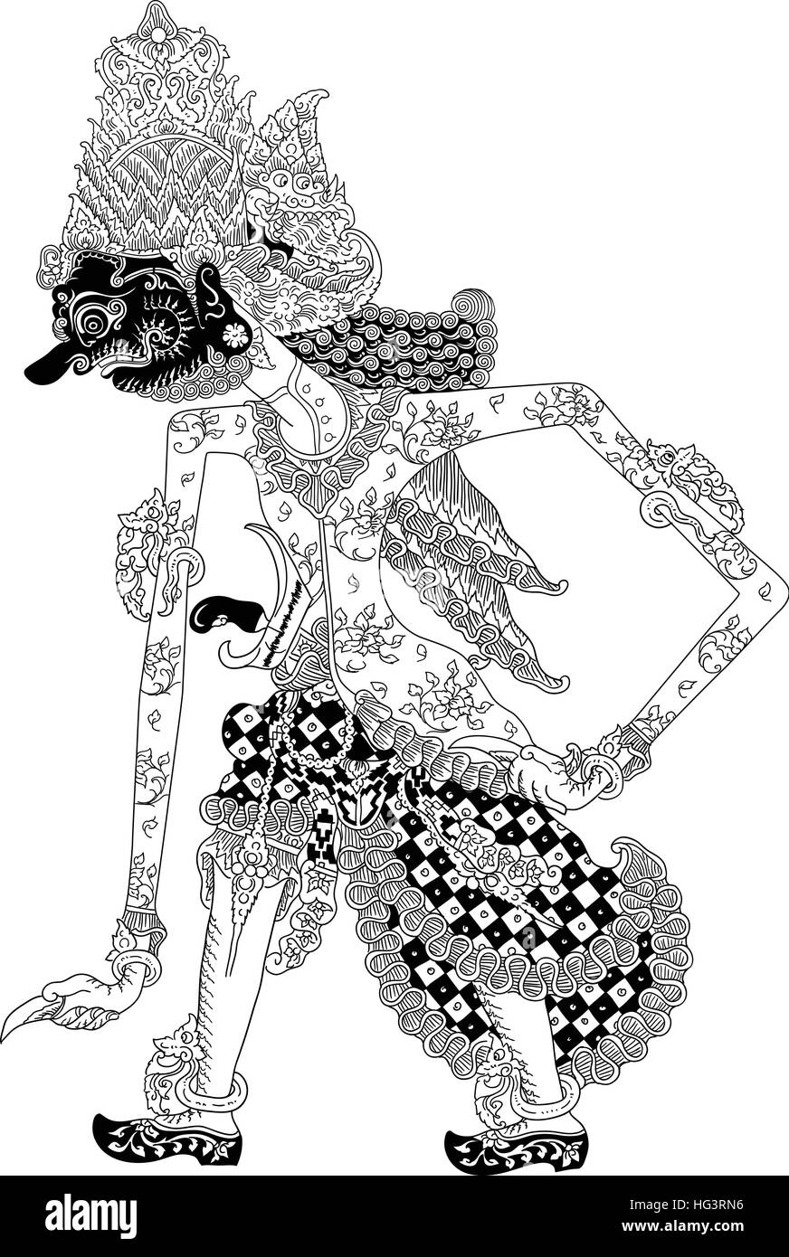 Detail Gambar Wayang Batara Kala Nomer 14