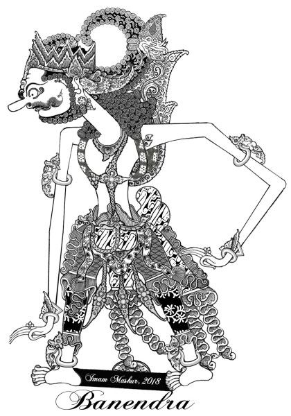 Detail Gambar Wayang Gatotkaca Hitam Putih Nomer 4