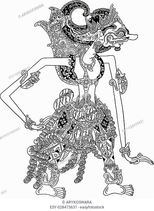 Detail Gambar Wayang Mewarnai Nomer 17