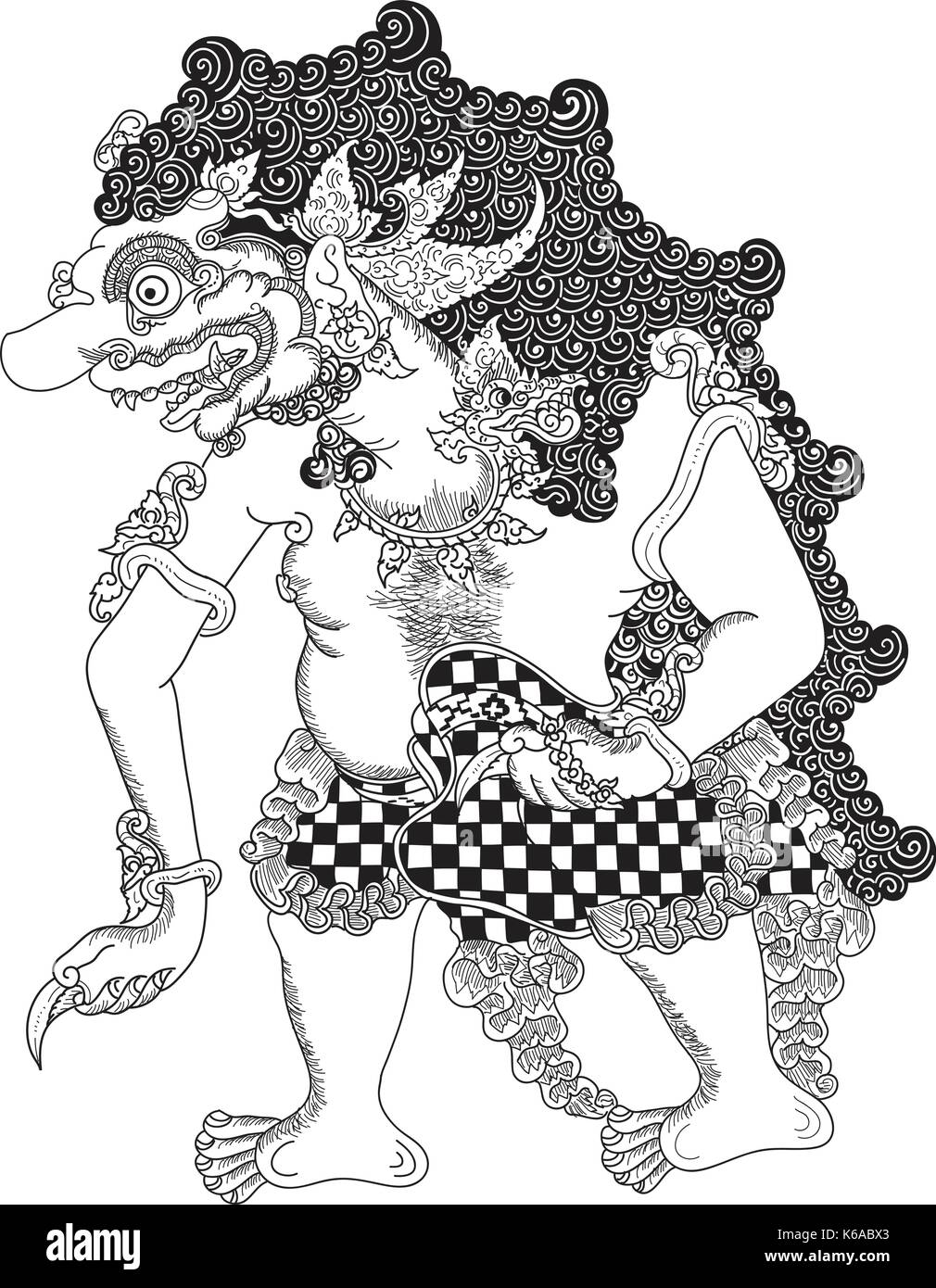 Detail Gambar Wayang Mewarnai Nomer 54