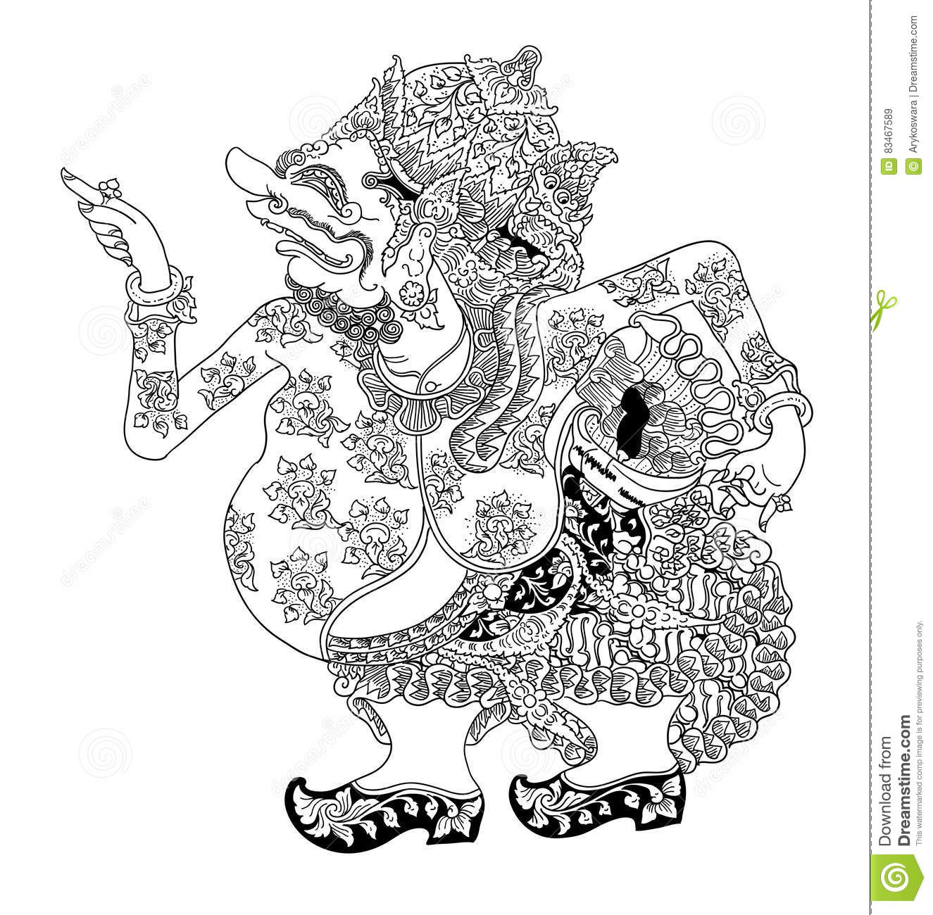 Detail Gambar Wayang Sang Hyang Wenang Nomer 28