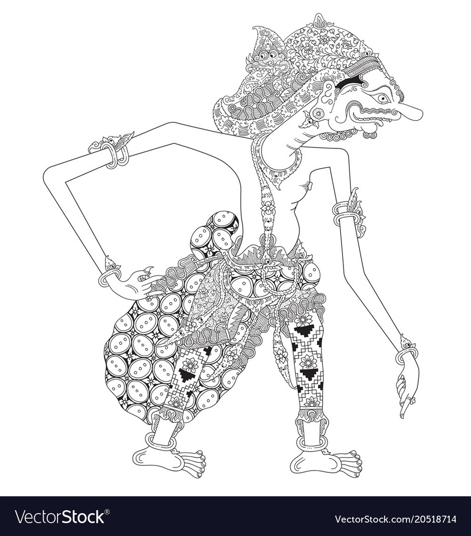 Detail Gambar Wayang Sengkuni Nomer 9