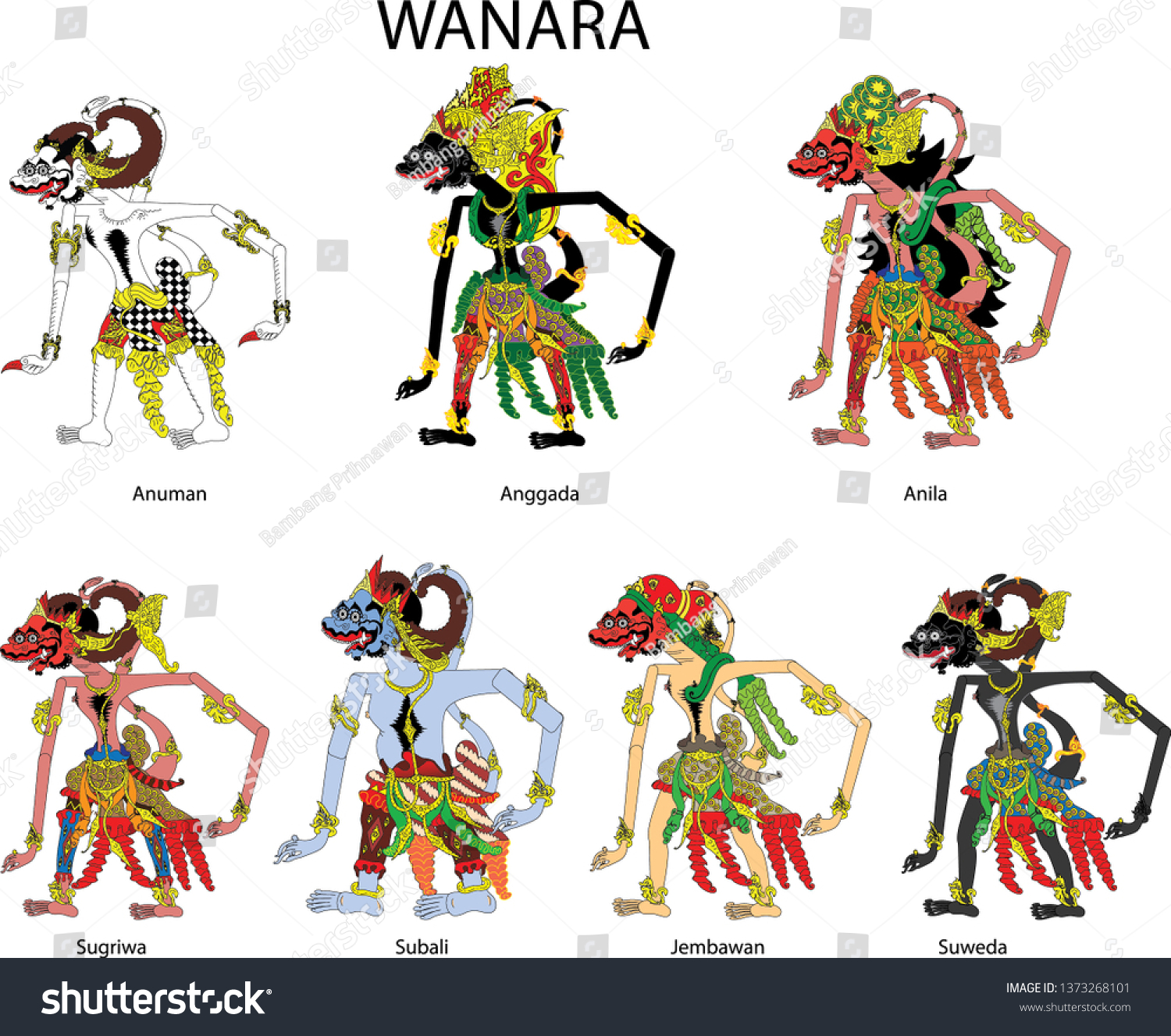 Detail Gambar Wayang Subali Nomer 3