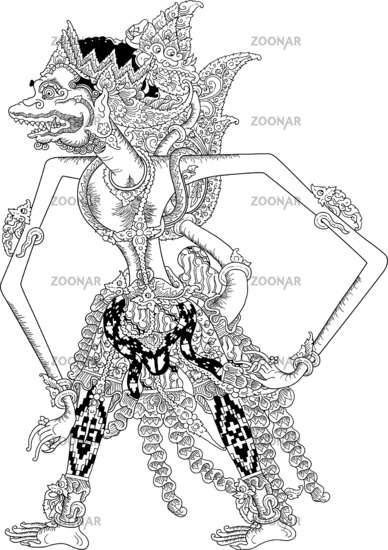 Detail Gambar Wayang Subali Nomer 20