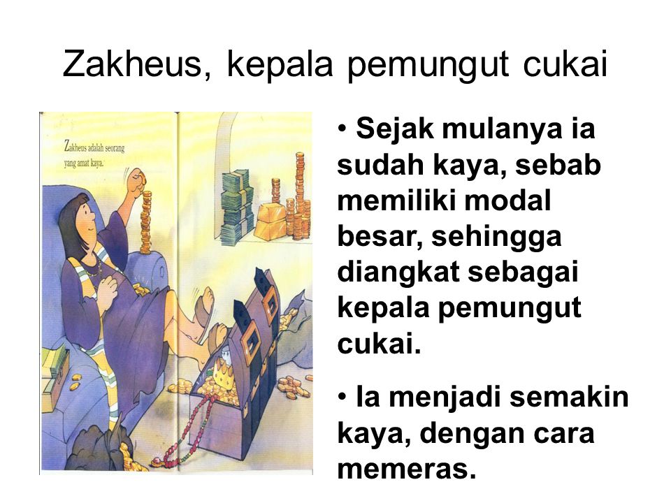 Detail Gambar Zakheus Pemungut Cukai Nomer 48