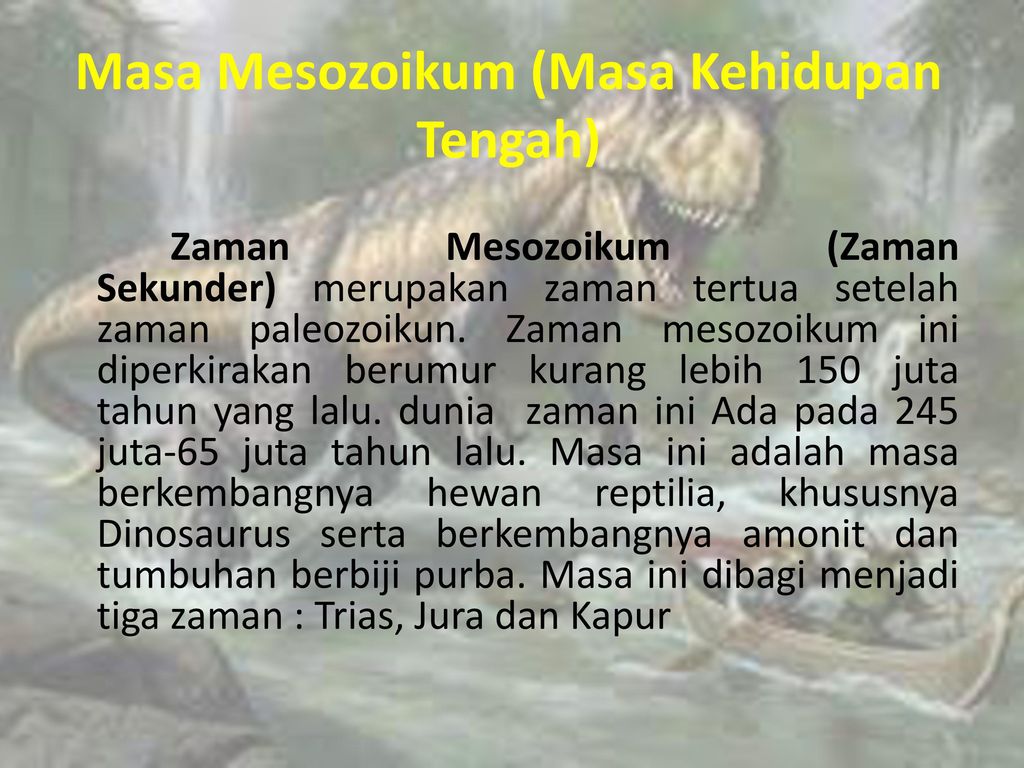 Detail Gambar Zaman Mesozoikum Nomer 31