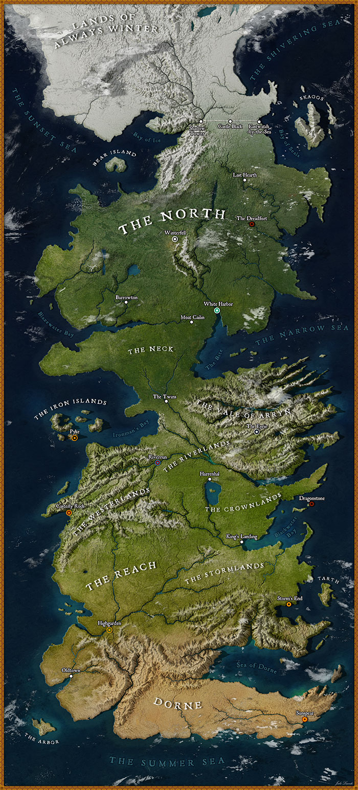 Game Of Thrones Map Hd - KibrisPDR