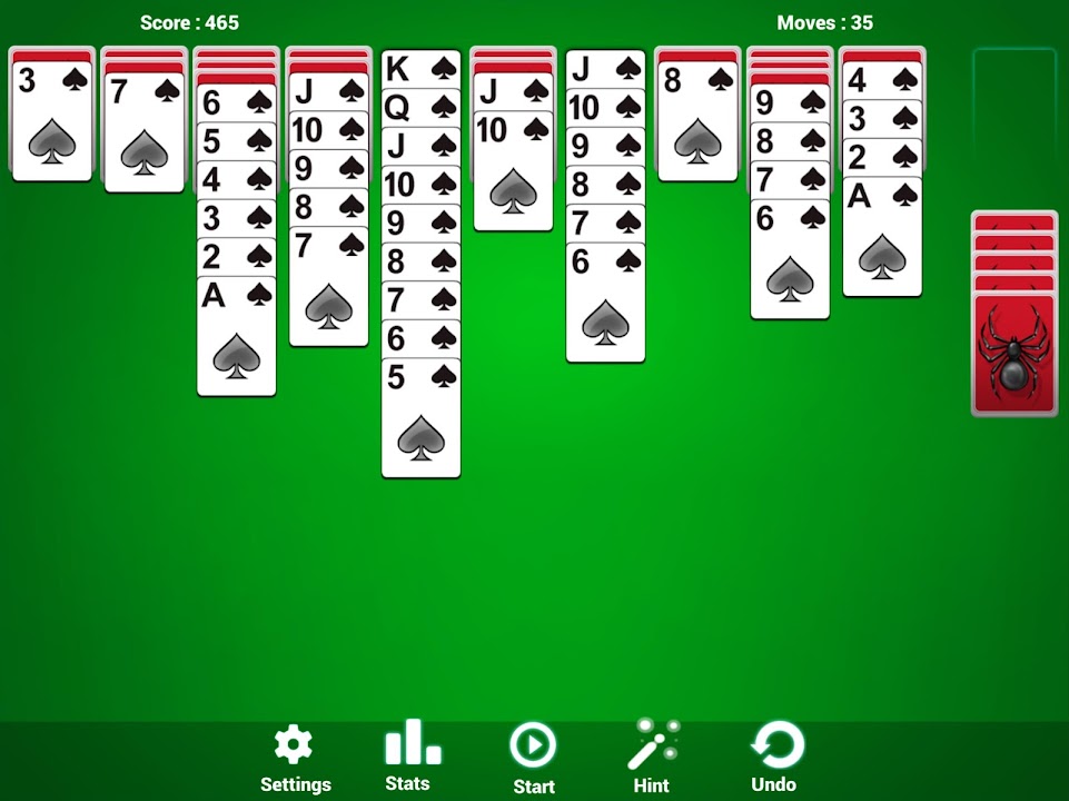 Detail game permainan kartu spider solitaire koleksi nomer 6