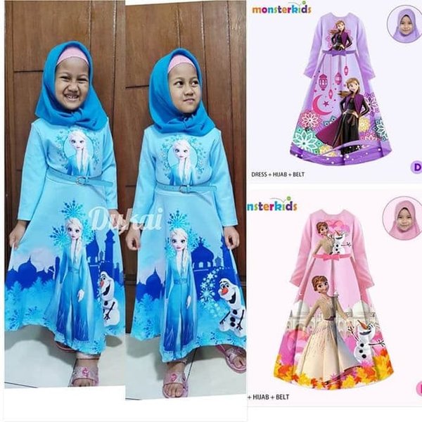 Detail Gamis Anak Gambar Frozen Nomer 37