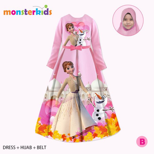 Detail Gamis Anak Gambar Frozen Nomer 8