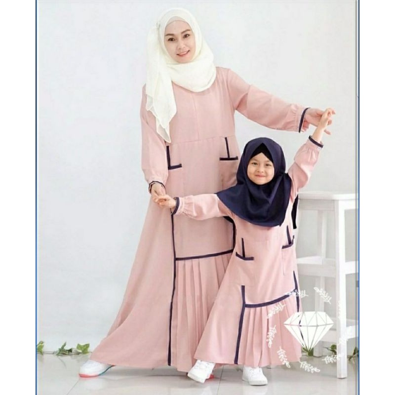 Detail Gamis Couple Ibu Dan Bayi Nomer 4