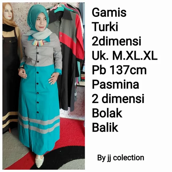 Detail Gamis Gambar 2 Dimensi Nomer 18