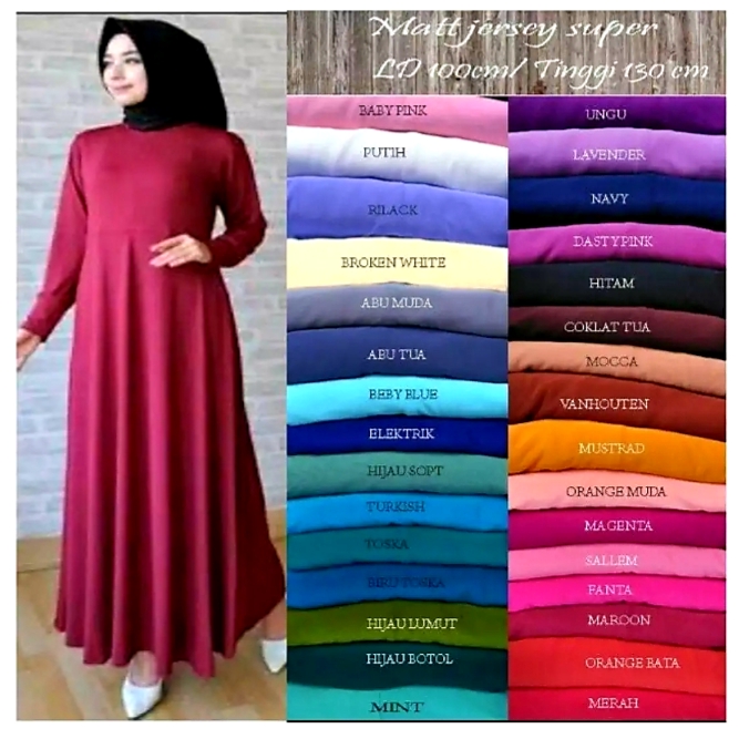 Detail Gamis Gambar 2 Dimensi Nomer 29