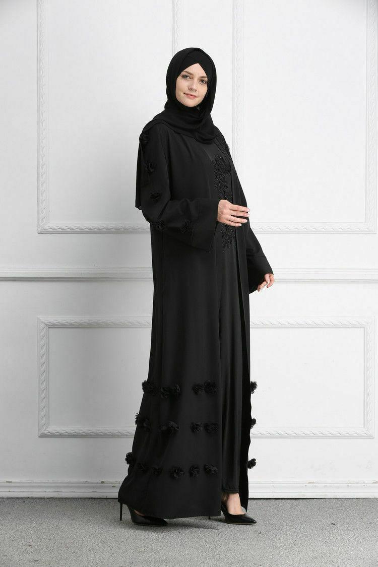 Detail Gamis Hitam Polos Elegan Nomer 5