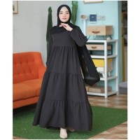 Detail Gamis Hitam Polos Elegan Nomer 45