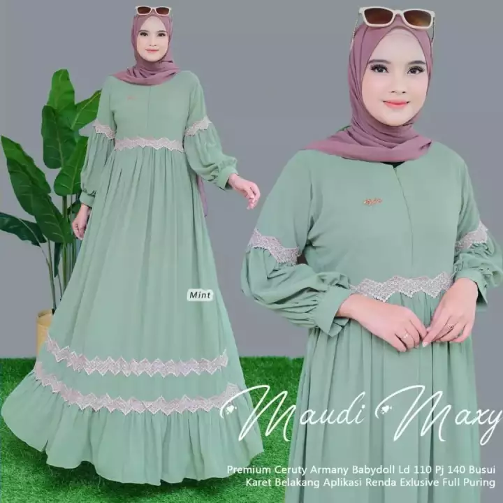 Detail Gamis Kerja Elegan Nomer 43