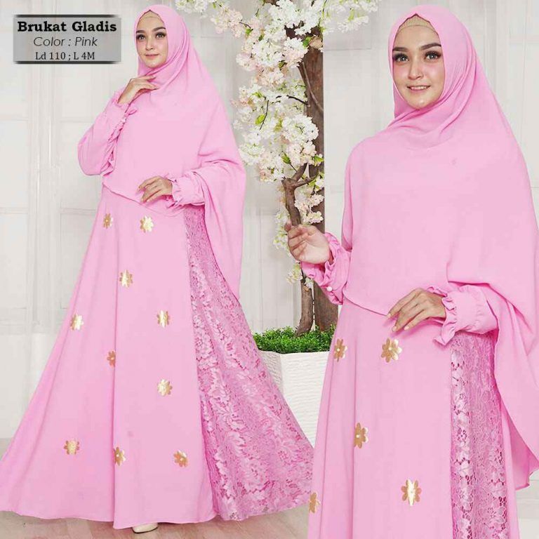 Detail Gamis Pink Fanta Nomer 49