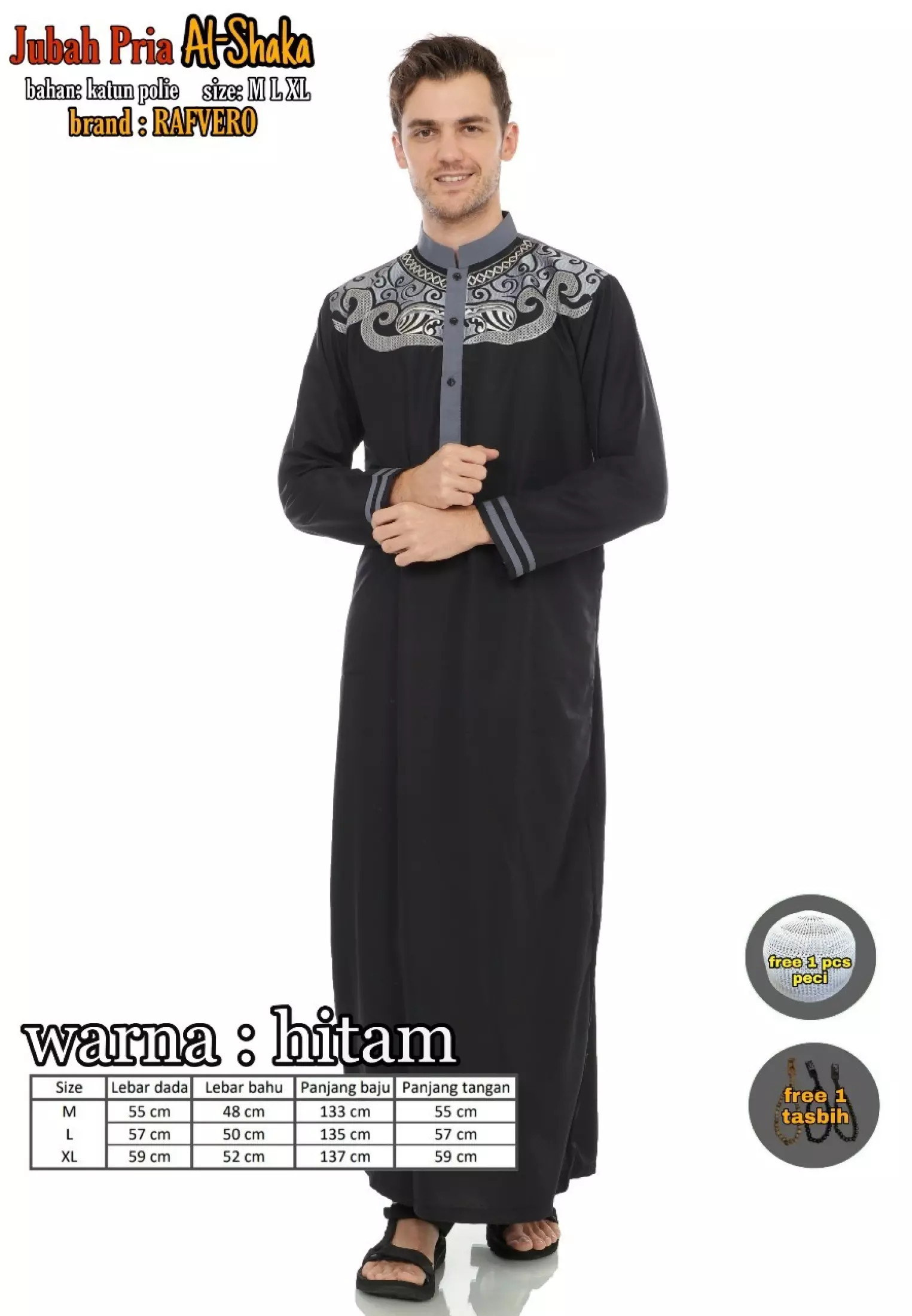 Detail Gamis Pria Arab Nomer 28