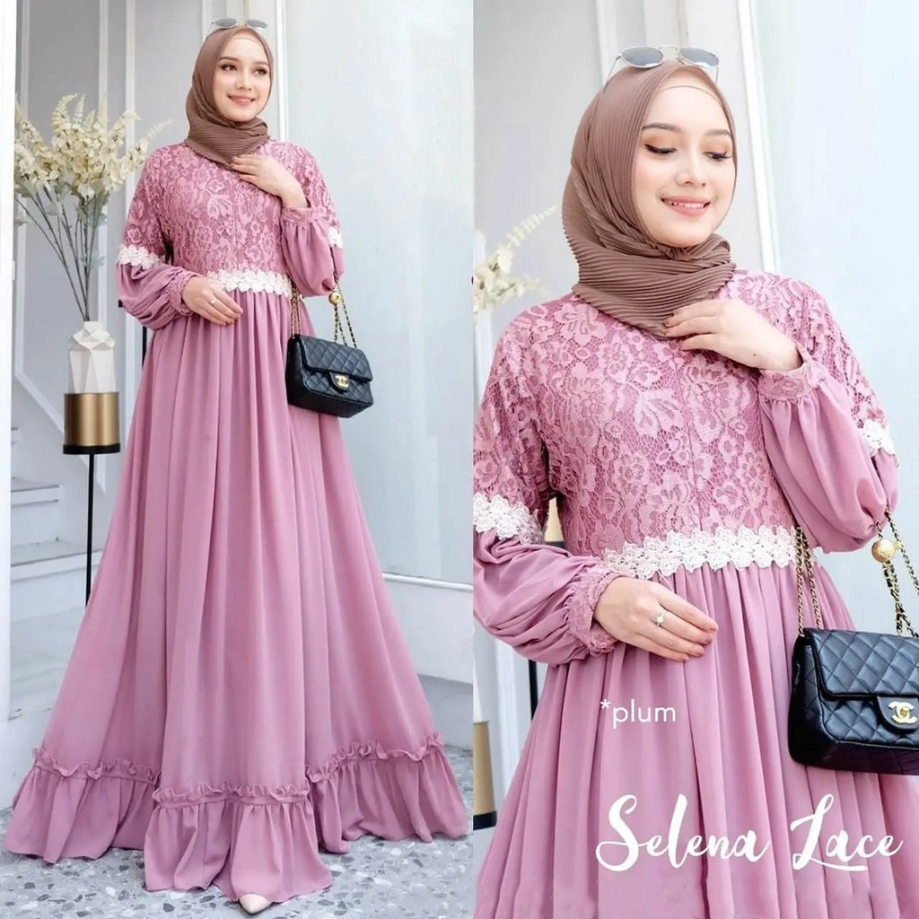 Detail Gamis Renda Terbaru Nomer 21