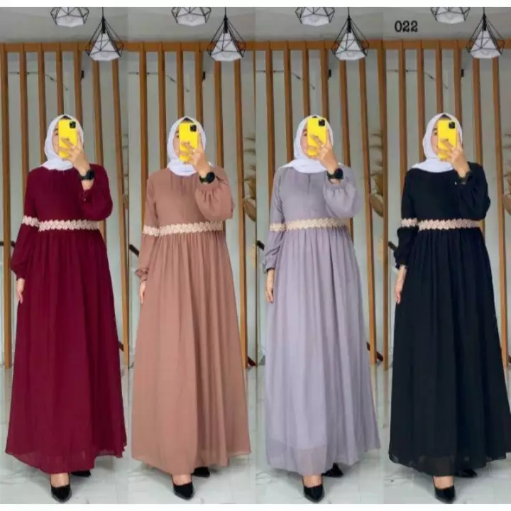 Detail Gamis Renda Terbaru Nomer 25