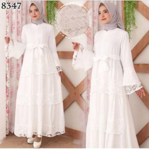 Detail Gamis Renda Terbaru Nomer 33