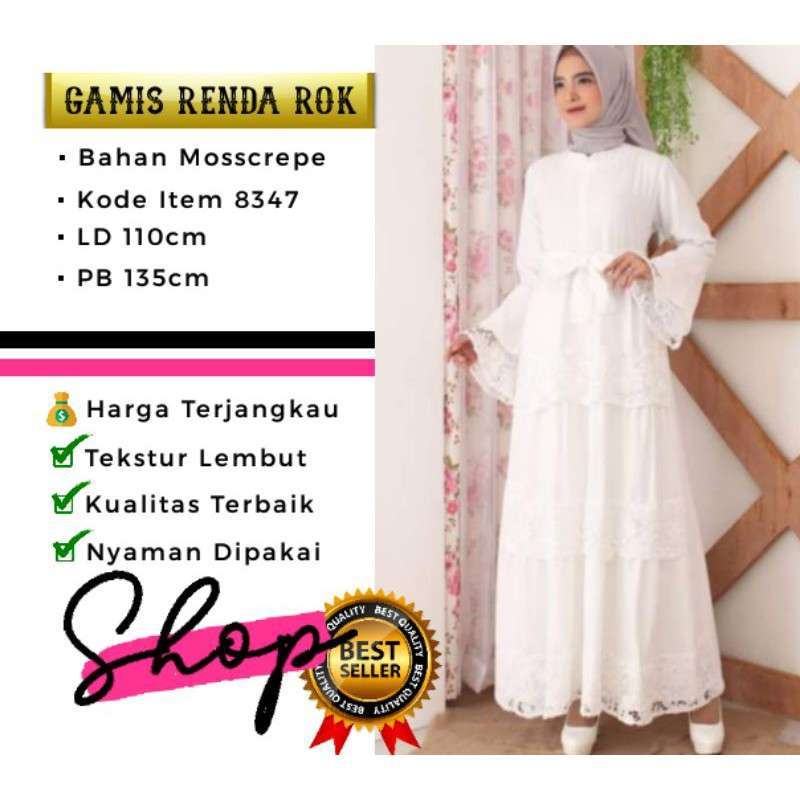 Detail Gamis Renda Terbaru Nomer 43