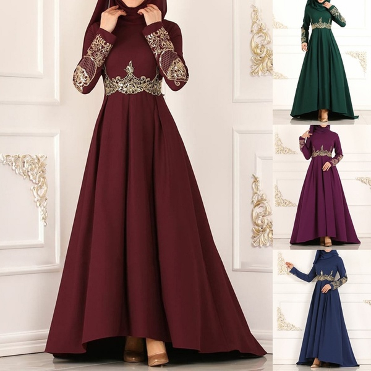 Detail Gamis Renda Terbaru Nomer 49