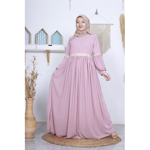 Detail Gamis Renda Terbaru Nomer 9