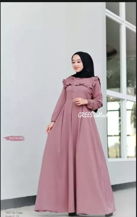 Detail Gamis Simple Dan Elegan Nomer 15