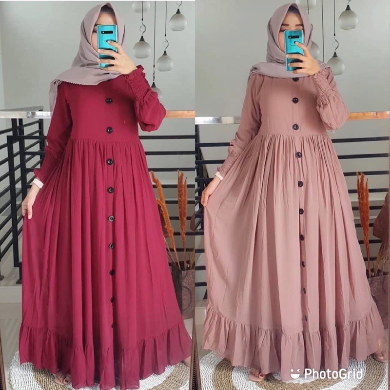 Detail Gamis Simple Dan Elegan Nomer 20