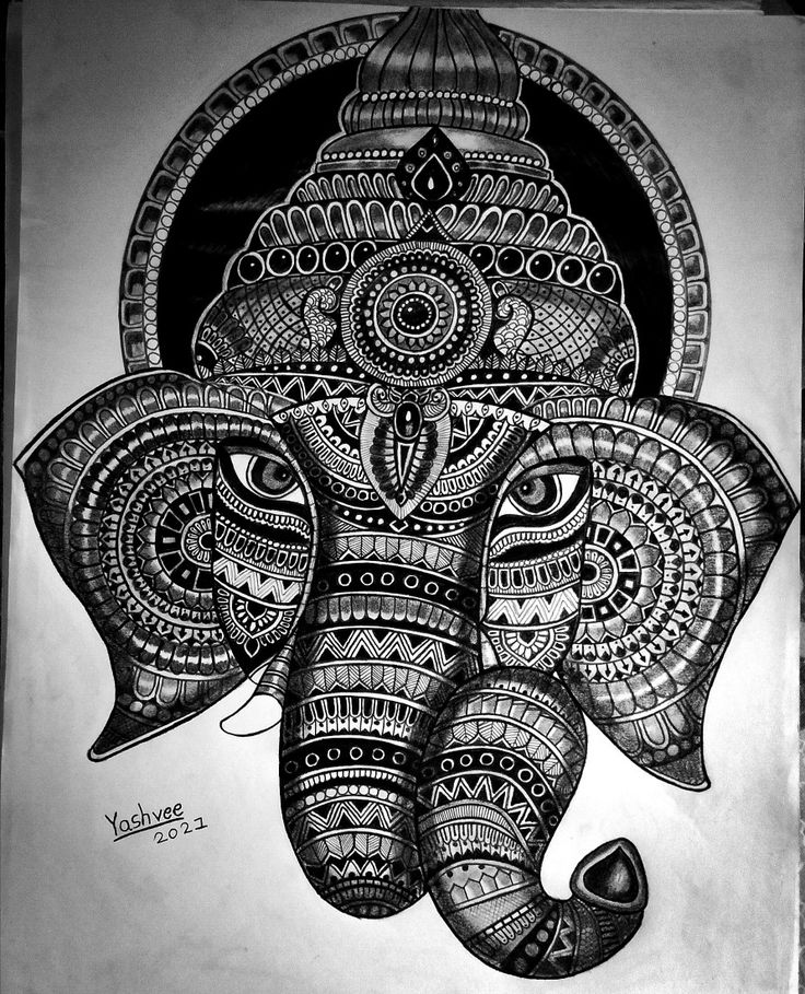 Detail Ganesh Pencil Sketch Nomer 22