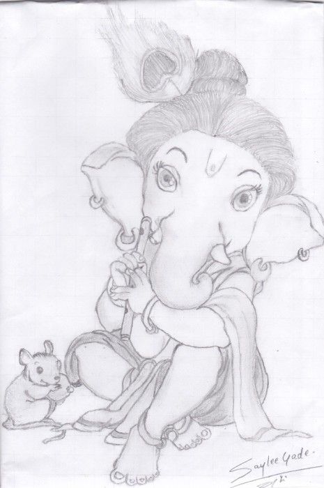 Detail Ganesh Pencil Sketch Nomer 24