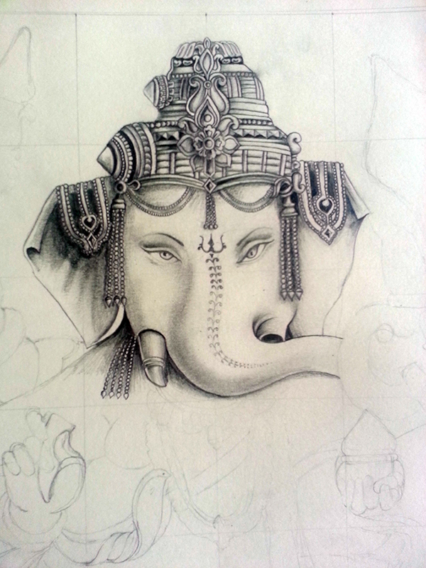 Detail Ganesh Pencil Sketch Nomer 48