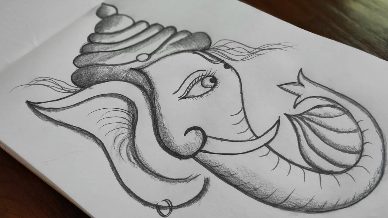 Detail Ganesh Sketch Drawing Nomer 19