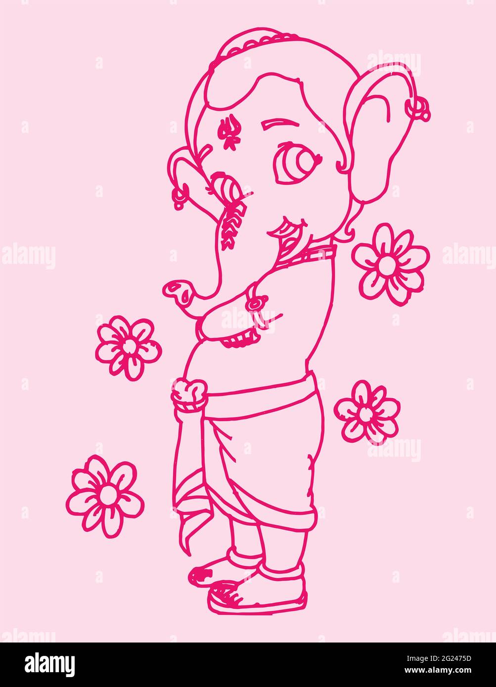Detail Ganesh Sketch Drawing Nomer 39