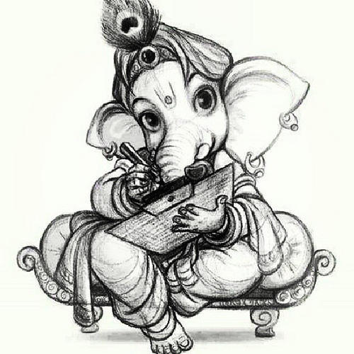 Detail Ganesh Sketch Drawing Nomer 42