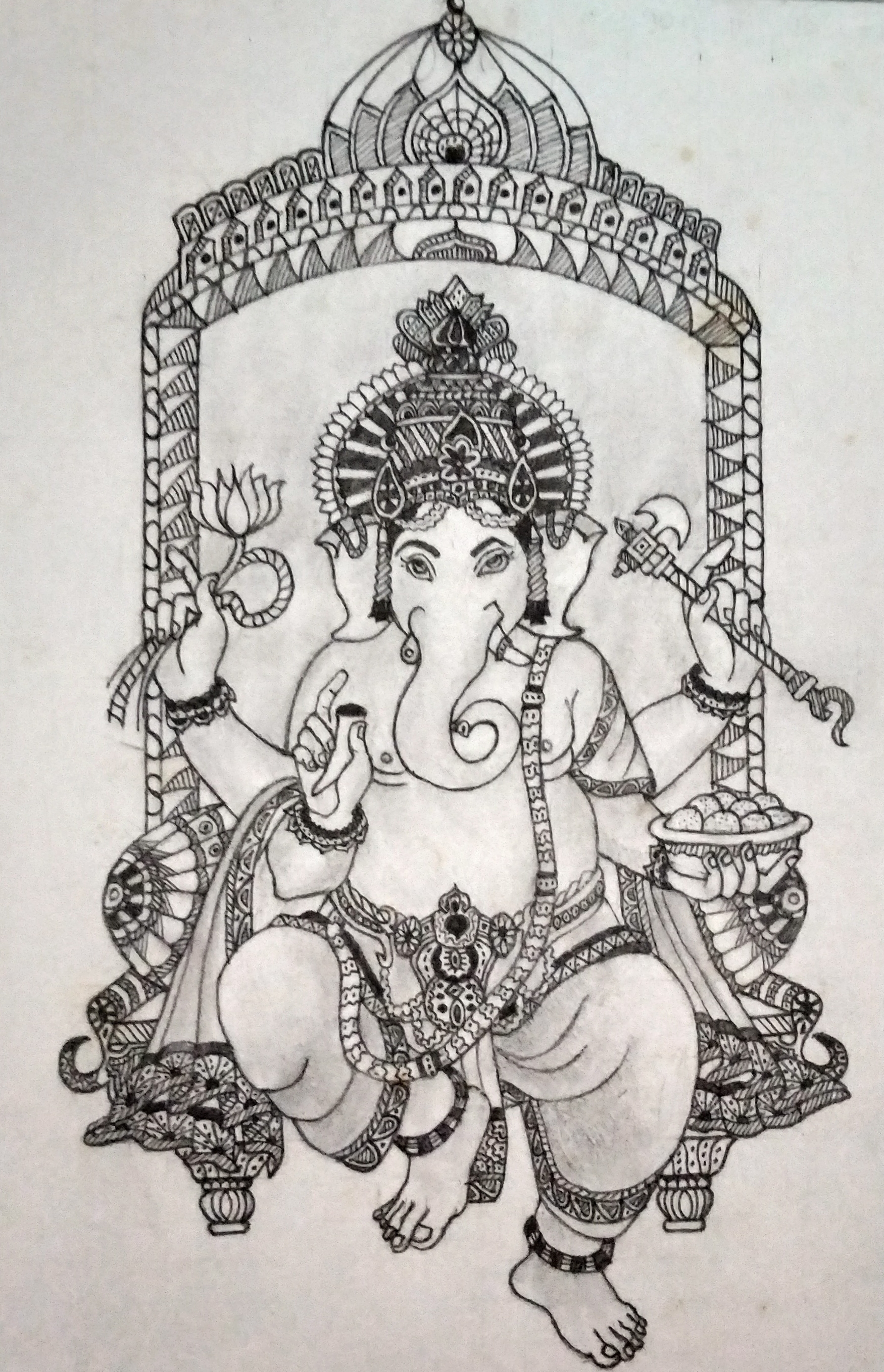 Detail Ganesh Sketch Drawing Nomer 44