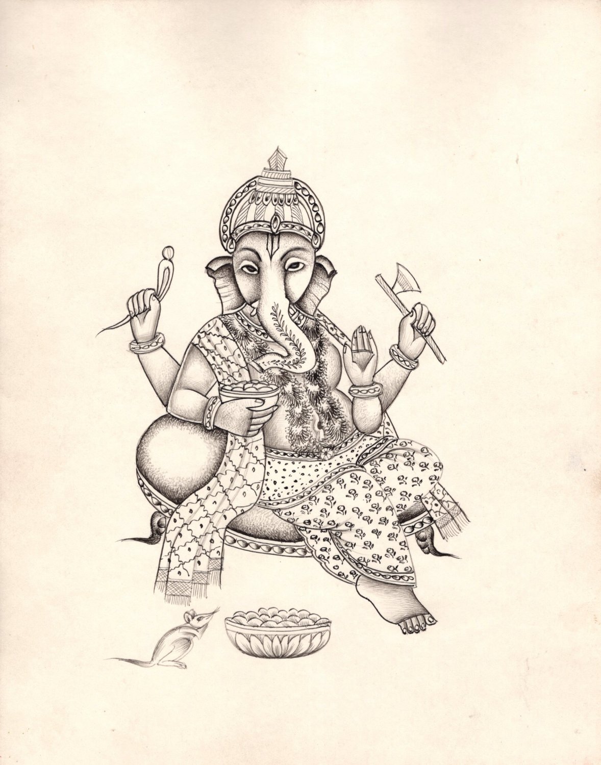 Detail Ganesh Sketch Drawing Nomer 46