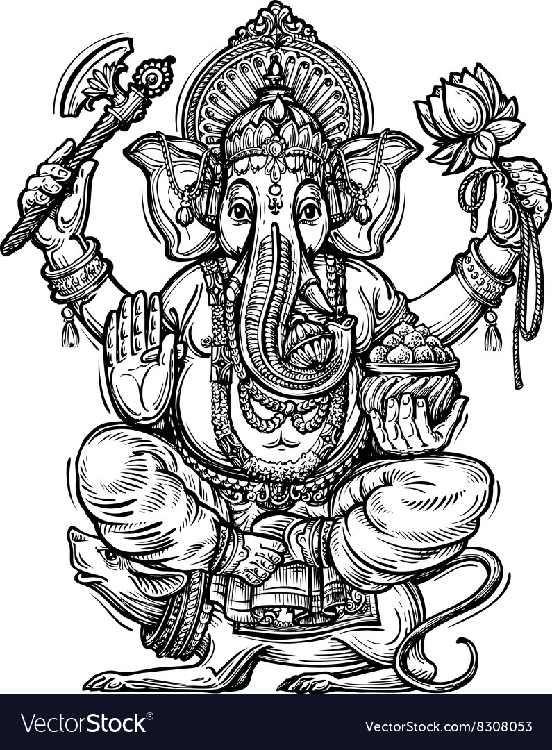 Detail Ganesh Sketch Drawing Nomer 49