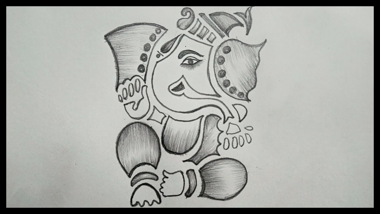 Detail Ganesh Sketch Drawing Nomer 7