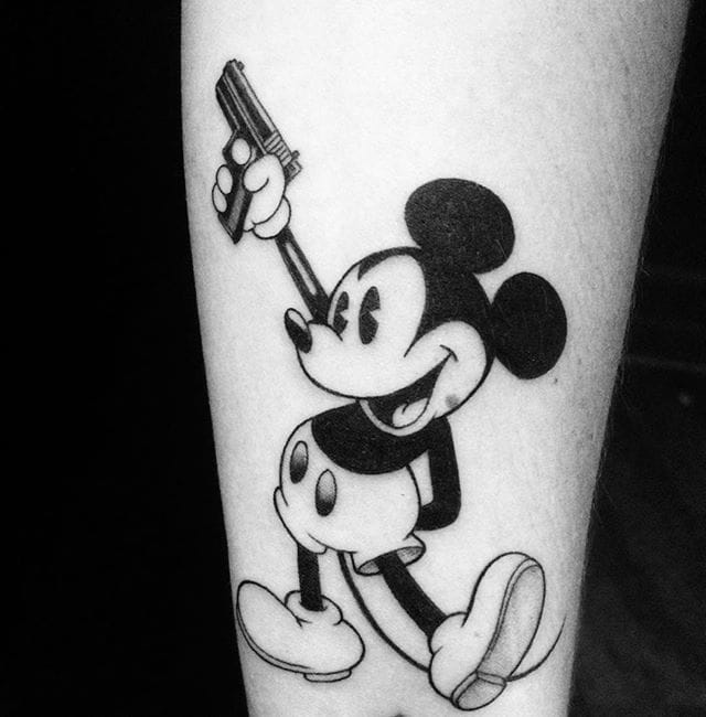 Detail Gangster Mickey Mouse With A Gun Nomer 19