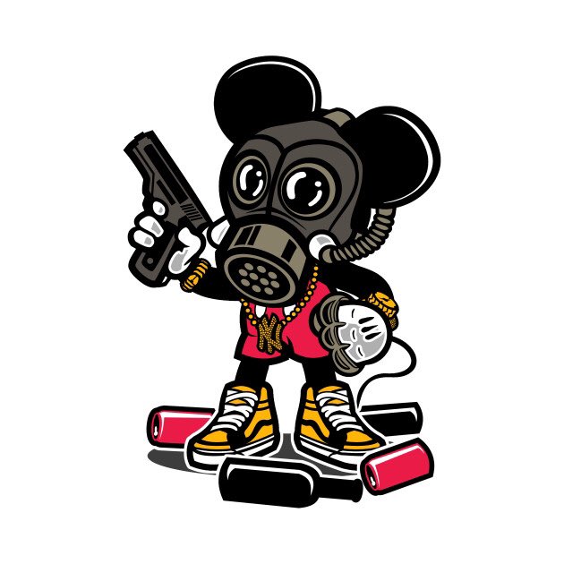 Detail Gangster Mickey Mouse With A Gun Nomer 30