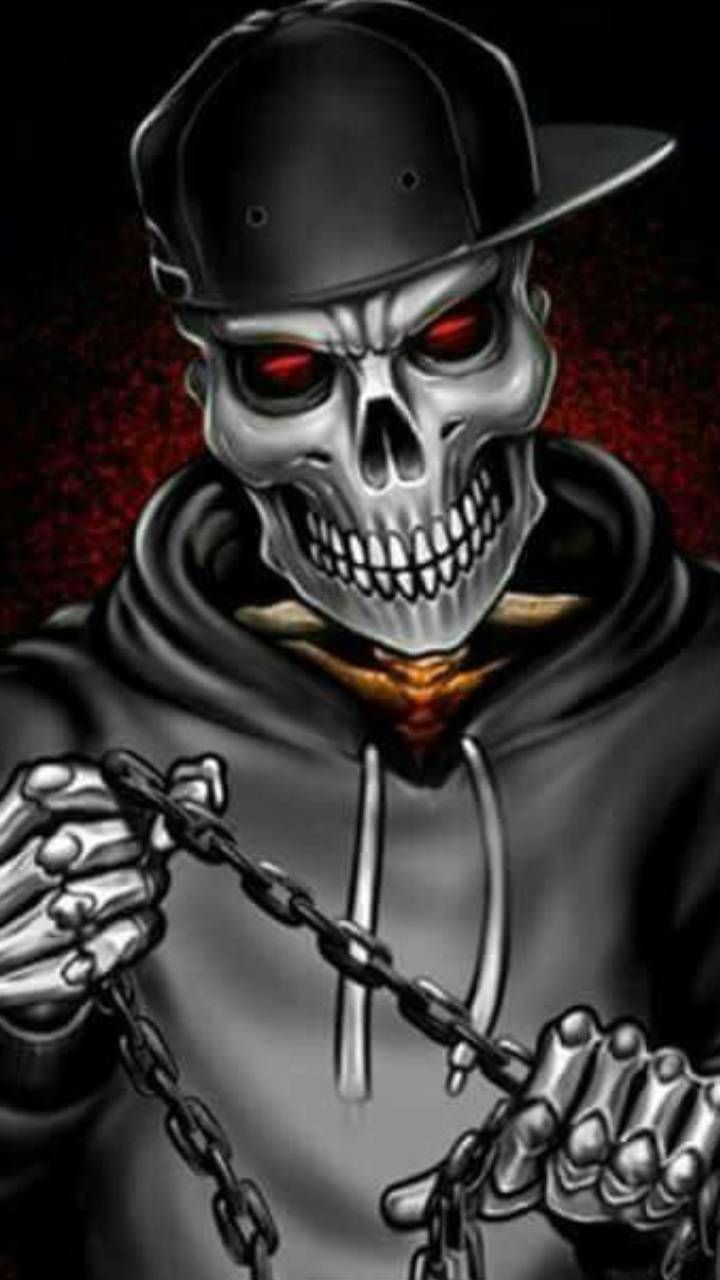 Detail Gangster Skull Wallpaper 3d Nomer 4